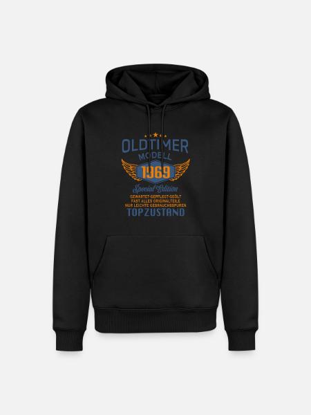 Oldtimer Modell 1969 - Männer Premium Bio Hoodie - Schwarz