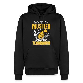 Tenorhornist Die besten Musiker spielen Tenorhorn - Männer Premium Bio Hoodie - Schwarz - Vorne - Nico (187cm)