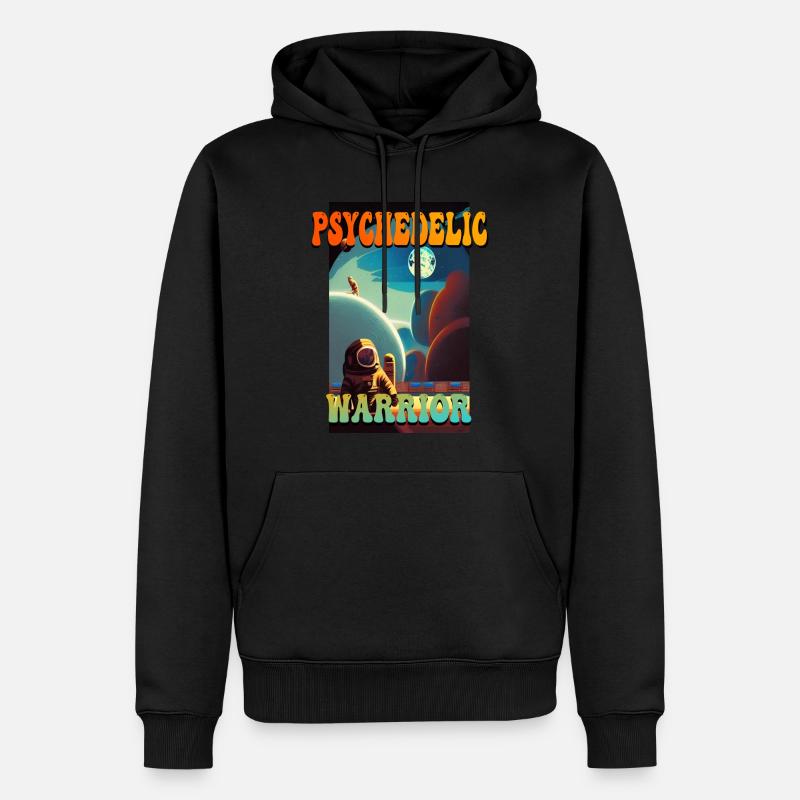 Psychedelic Warrior - Männer Premium Bio Hoodie - Schwarz