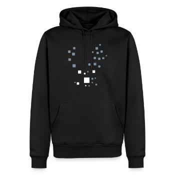 Motif Art Déco - Abstrait - Sweat à capuche Premium bio Homme - noir - Devant - Nico (187cm)