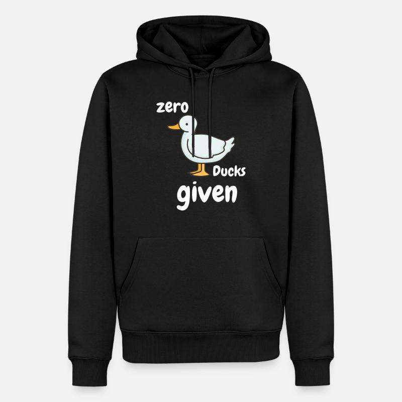 Zero Ducks given lustiger Spruch - Männer Premium Bio Hoodie - Schwarz