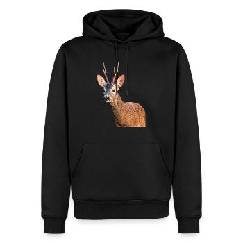 roe deer - Men’s Premium Organic Hoodie - black - Front - Nico (187cm)