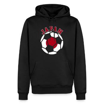 Japan Soccer Ball Japanese Football Fan Heritage - Männer Premium Bio Hoodie - Schwarz - Vorne - Nico (187cm)