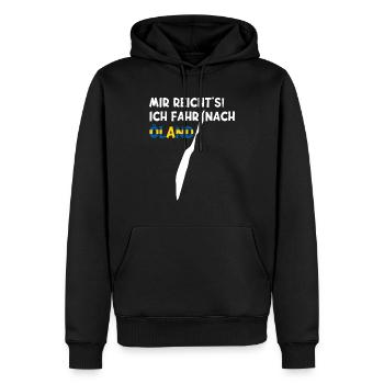 MIR REICHT'S ICH FAHR' NACH ÖLAND Schweden Insel - Männer Premium Bio Hoodie - Schwarz - Vorne - Nico (187cm)