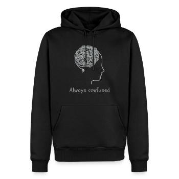 Toujours confus - Sweat à capuche Premium bio Homme - noir - Devant - Nico (187cm)