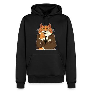 Katzen Katze Katzenshirt Katze Geschenkidee kitten - Männer Premium Bio Hoodie - Schwarz - Vorne - Nico (187cm)