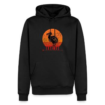 ÉTEINT - Dodo - Paléontologie - Fossile - Histoire - Sweat à capuche Premium bio Homme - noir - Devant - Nico (187cm)