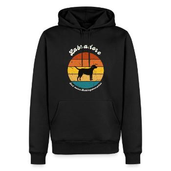 Labradore sind meine Lieblingsmenschen - Männer Premium Bio Hoodie - Schwarz - Vorne - Nico (187cm)