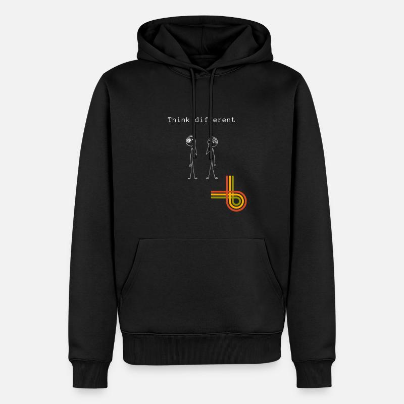 Anders denken - Männer Premium Bio Hoodie - Schwarz