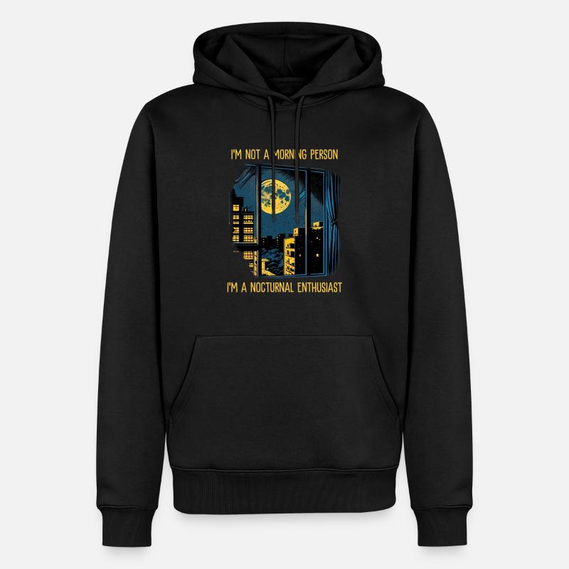 Nächtlicher Enthusiast - Männer Premium Bio Hoodie - Schwarz