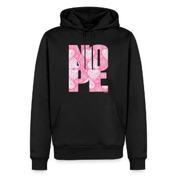 NOPE - sei kein Ja - Sager! - Männer Premium Bio Hoodie - Schwarz - Vorne - Nico (187cm)