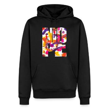 NOPE - sei kein Ja - Sager! - Männer Premium Bio Hoodie - Schwarz - Vorne - Nico (187cm)
