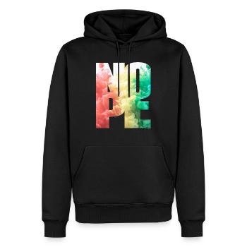 NOPE - sei kein Ja - Sager! - Männer Premium Bio Hoodie - Schwarz - Vorne - Nico (187cm)