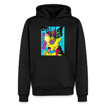 Außerirdische Sucht - 2021 - Männer Premium Bio Hoodie - Schwarz - Vorne - Nico (187cm)