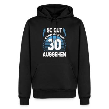 Geburtstag 30 Jahre So gut aussehen Retro Vintage - Männer Premium Bio Hoodie - Schwarz - Vorne - Nico (187cm)
