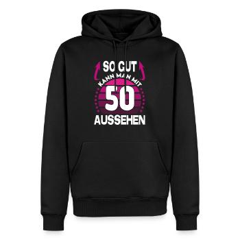 Geburtstag 50 Jahre So gut aussehen Retro Vintage - Männer Premium Bio Hoodie - Schwarz - Vorne - Nico (187cm)