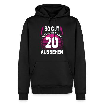 Geburtstag 20 Jahre So gut aussehen Retro Vintage - Männer Premium Bio Hoodie - Schwarz - Vorne - Nico (187cm)