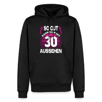 Geburtstag 30 Jahre So gut aussehen Retro Vintage - Männer Premium Bio Hoodie - Schwarz - Vorne - Nico (187cm)