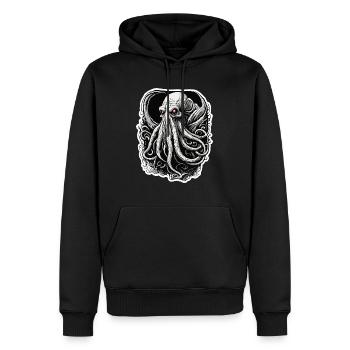Cthulhu / Demon / Fantasy / Horror / Tentacle - Men’s Premium Organic Hoodie - black - Front - Nico (187cm)