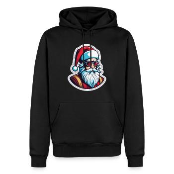Weihnachtsmann Weihnachten Illustration - Männer Premium Bio Hoodie - Schwarz - Vorne - Nico (187cm)