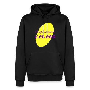 Complementary colors3 - Sweat à capuche Premium bio Homme - noir - Devant - Nico (187cm)