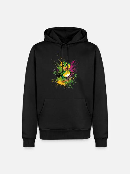 Fröhlichen Entlein - Männer Premium Bio Hoodie - Schwarz
