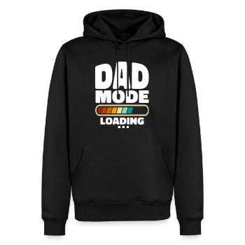 Funny Dad Mode Loading Quote Best Dad Ever - Men’s Premium Organic Hoodie - black - Front - Nico (187cm)
