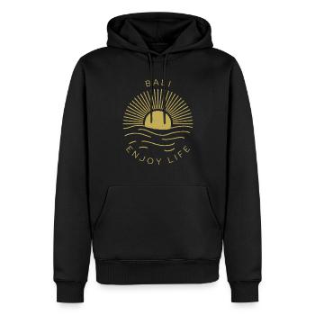 Bali Indonesia Temple Yoga Meditation Retreat - Men’s Premium Organic Hoodie - black - Front - Nico (187cm)