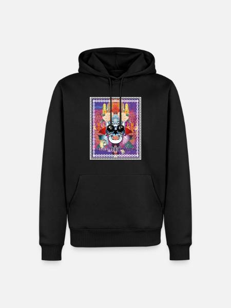 Skull Purple - Men’s Premium Organic Hoodie - black