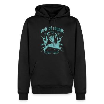 Veil of Night - Männer Premium Bio Hoodie - Schwarz - Vorne - Nico (187cm)