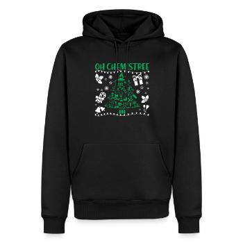 Chimie de Noël Oh Chimistree - Sweat à capuche Premium bio Homme - noir - Devant - Nico (187cm)