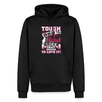 Barrel Racing Tough genug, um ein Barrel Racer zu sein - Männer Premium Bio Hoodie - Schwarz - Vorne - Nico (187cm)