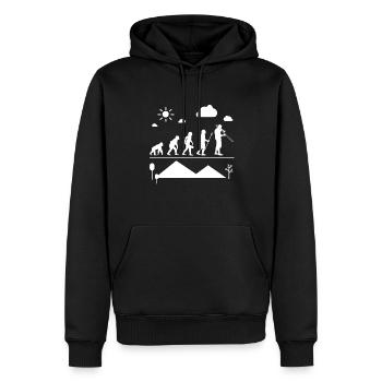 Trombone Trombone Evolution - Sweat à capuche Premium bio Homme - noir - Devant - Nico (187cm)