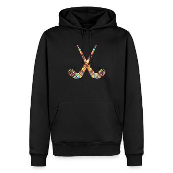 Alphorn Alphorn Geometric - Männer Premium Bio Hoodie - Schwarz - Vorne - Nico (187cm)