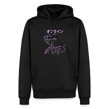 Drache Offline japan Dragon Vaporwave Aesthetic - Männer Premium Bio Hoodie - Schwarz - Vorne - Nico (187cm)