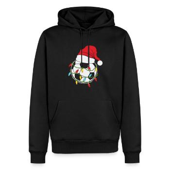 Fussballspieler Fussball christmas Lights - Männer Premium Bio Hoodie - Schwarz - Vorne - Nico (187cm)