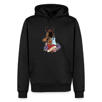 I Love Mom Tattoo I Belgian Malinois Mom - Männer Premium Bio Hoodie - Schwarz - Vorne - Nico (187cm)
