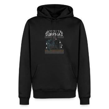 Surf Surfer Ugly Christmas Sweater Cadeau - Sweat à capuche Premium bio Homme - noir - Devant - Nico (187cm)