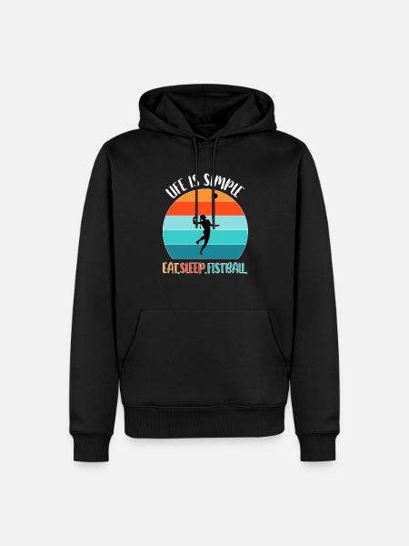 Faustball Faustballer Faustballspieler - Männer Premium Bio Hoodie - Schwarz