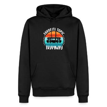 Straßenbahnfahrer Straßenbahn Stadtbahn Tram - Männer Premium Bio Hoodie - Schwarz - Vorne - Nico (187cm)