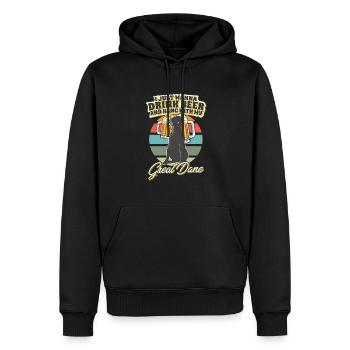 Drink Beer And Hang With My Great Dane - Männer Premium Bio Hoodie - Schwarz - Vorne - Nico (187cm)