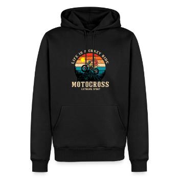 Motocross Mx Motocross Rider Cadeau - Sweat à capuche Premium bio Homme - noir - Devant - Nico (187cm)