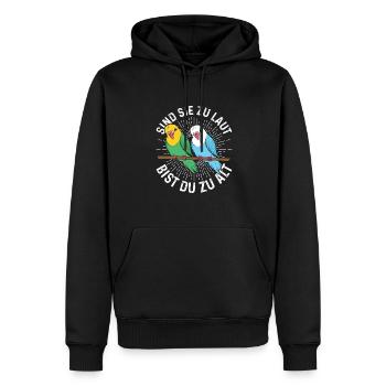 Wellensittich Nymphensittich Sittich - Männer Premium Bio Hoodie - Schwarz - Vorne - Nico (187cm)