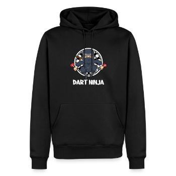Dart Ninja Dart Club Drôle Joueur de fléchettes Fléchettes - Sweat à capuche Premium bio Homme - noir - Devant - Nico (187cm)