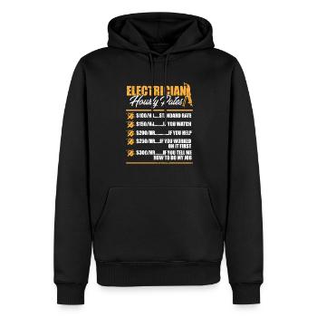 Electrician I Electrical Worker I Electrician - Männer Premium Bio Hoodie - Schwarz - Vorne - Nico (187cm)
