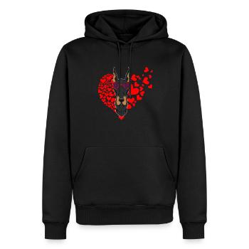 Doberman Lover I Dog Lover I Doberman - Men’s Premium Organic Hoodie - black - Front - Nico (187cm)