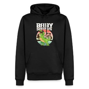 Saurus Famille Matching I Tyrannosaurus T-Rex I - Sweat à capuche Premium bio Homme - noir - Devant - Nico (187cm)