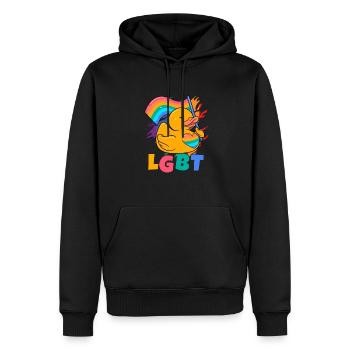 LGBT Bath Duckie Gay Pride Human Rights Lesbian Ru - Männer Premium Bio Hoodie - Schwarz - Vorne - Nico (187cm)