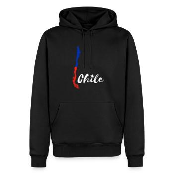Chile Karte Umriss Chilenische Flagge Chile Reise - Männer Premium Bio Hoodie - Schwarz - Vorne - Nico (187cm)