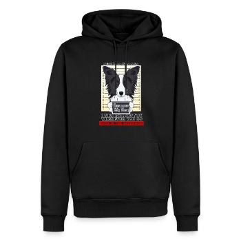 Border Collie Personal Stalker Suivez-vous - Sweat à capuche Premium bio Homme - noir - Devant - Nico (187cm)